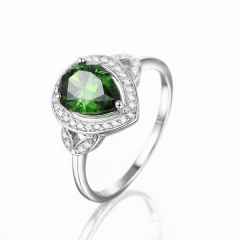 Emerald Color CZ Ring