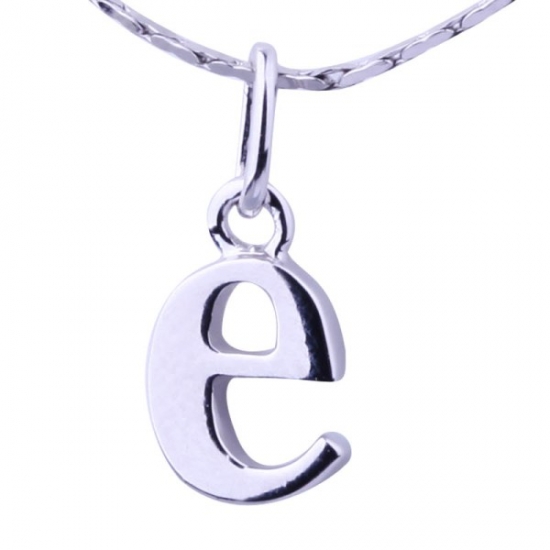 925 Sterling Silver Alphabet E Pendant Jewelry